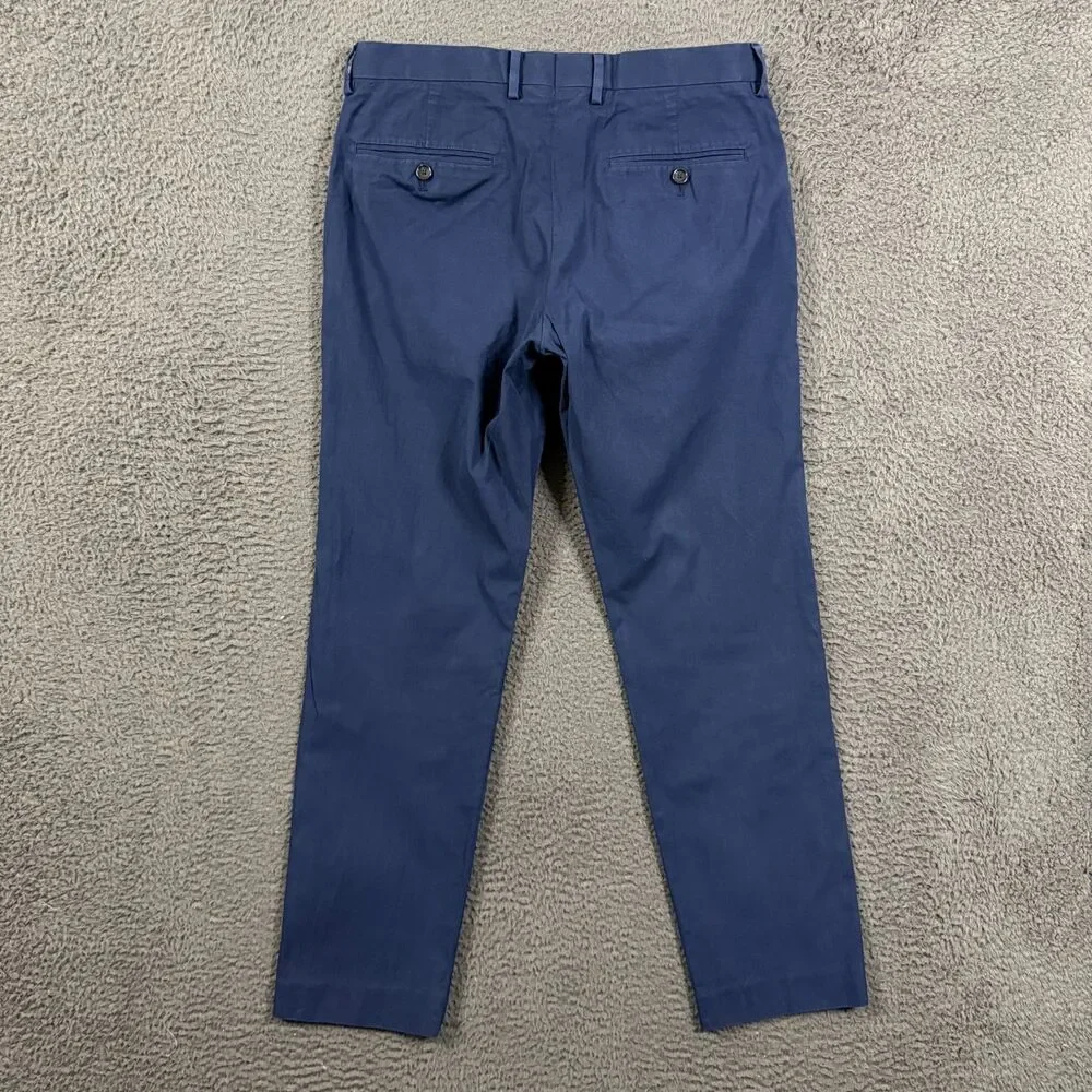 J Crew Pants Mens 30x30 Blue Ludlow Slim Fit Chino Carpini Cotton Preppy Casual